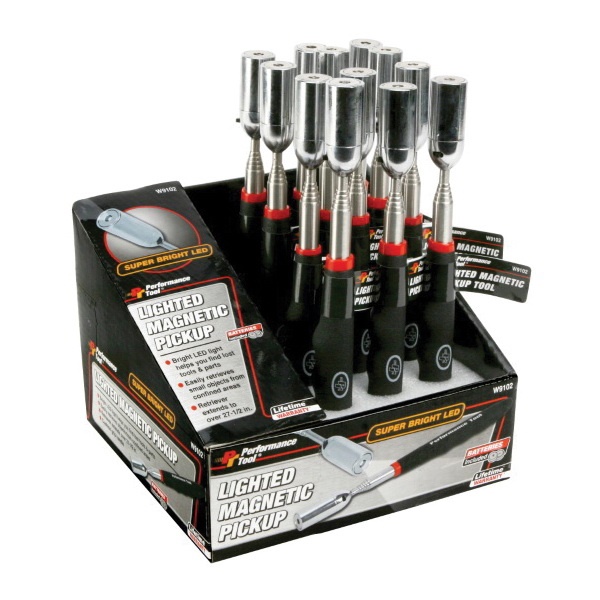 Performance Tool W9102 Magnetic Pick-Up Tool, 6-1/2 in L, 8 lb Pull - 2
