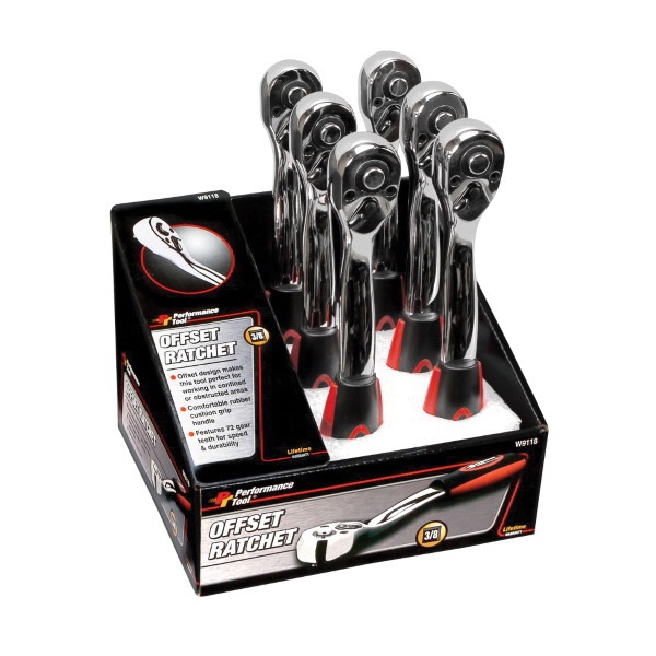 Performance Tool W9118 Offset Ratchet, 3/8 in Drive - 2