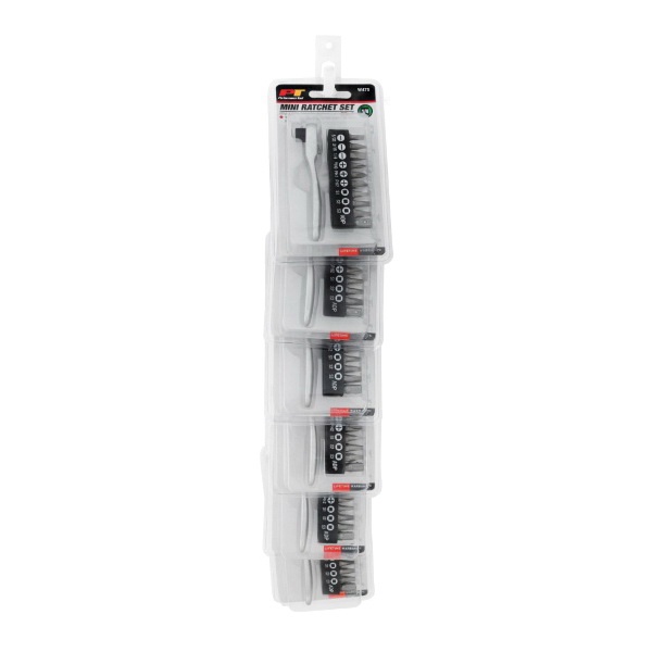 Performance Tool W475 Mini Ratchet with Bits, 1/4 in Drive, Chrome-Plated - 3