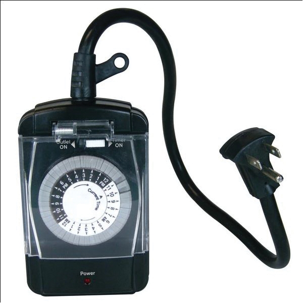 Prime TNO24111 Electromechanical Timer, 15 A, 125 V, 1875 W, 2 -Outlet, 30 min Time Setting, Black - 2