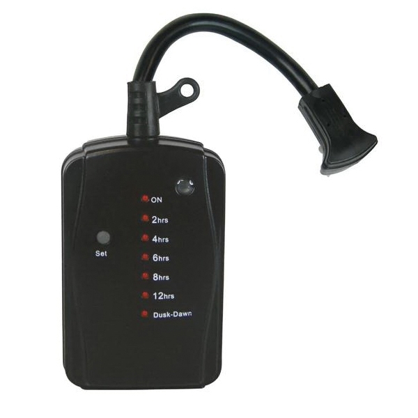 Prime TNOLED02 LED Countdown Timer, 15 A, 125 V, 1875 W, 2 -Outlet, 2, 4, 6, 8, 12 hr Time Setting, Black - 3