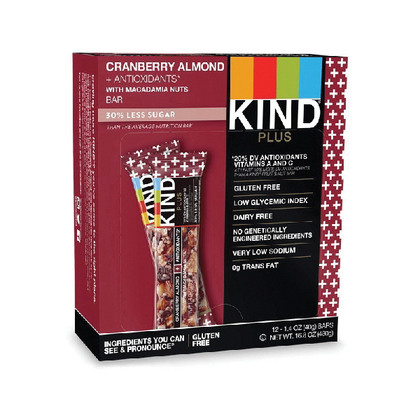 Kind 17211 Nut Bar, Bar, Antioxidants, Cranberry Almond, Macadamia, 1.4 oz Box - 2