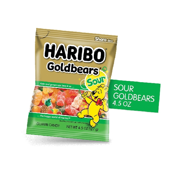 Haribo 31220 Gummi Candy, Lemon, Orange, Pineapple, Raspberry, Strawberry Flavor, 4.5 oz Bag - 4