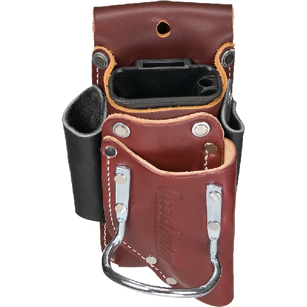 Occidental Leather 5520 5-in-1 Tool Holder, 5-Pocket, Leather, Black/Brown, 3-1/2 in W, 7-3/4 in H - 4