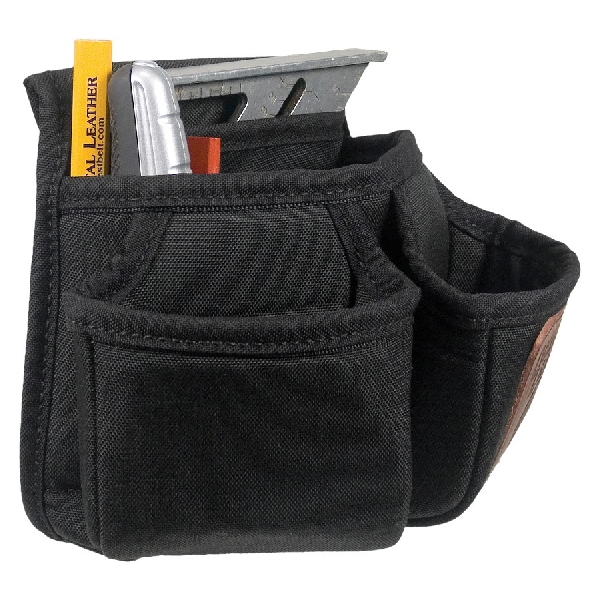 Occidental Leather 9504 Double Clip-On Pouch, 7-Pocket, Leather/Nylon, 7-1/2 in W, 6 in D - 4