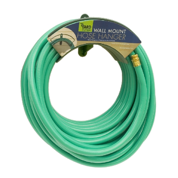 Yard Butler HCWM-1 Hose Hanger, 100 ft Hose, Steel, Green, Powder-Coated, Wall - 3