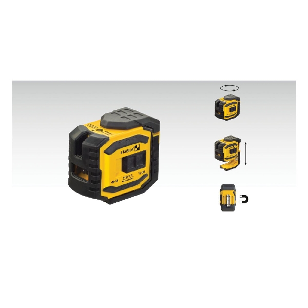 Stabila 03185 Laser Level Set, 90 ft, +/- 3/16 in at 50 ft Accuracy, 2-Beam, 2-Dot, Green Laser - 2