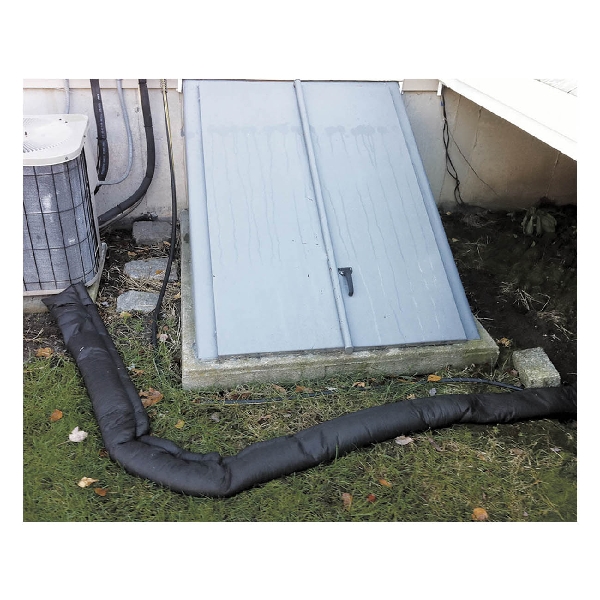 Quick Dam QD610-1 Flood Barrier, 8 gal, 10 ft L x 6.5 in W x 3.5 in H Dimensions, Black, 1/PK - 4