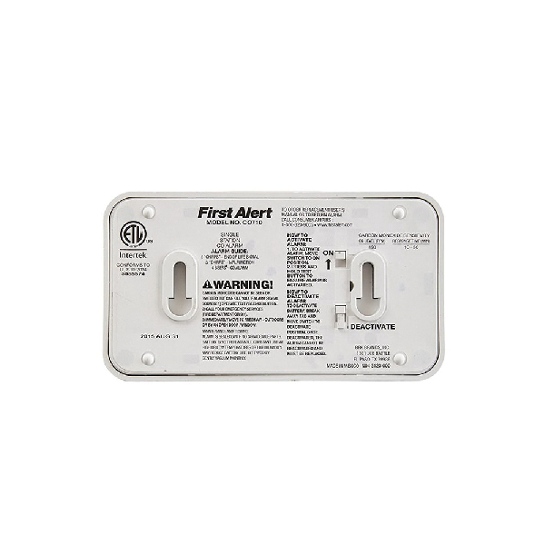 First Alert 1039753 Carbon Monoxide Alarm with Temperature, Digital Display, 85 dB, Alarm: Audible, White - 3