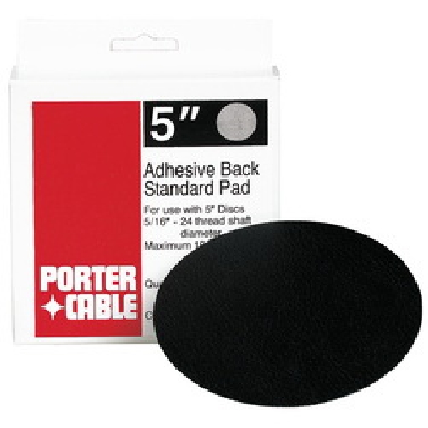 Porter-Cable 13700 Adhesive Back Pad, 5 in Dia, 5/16-24 Arbor/Shank - 1