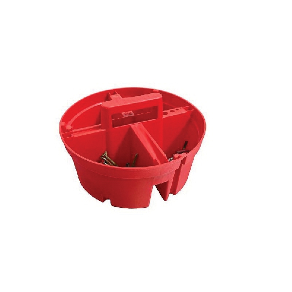 Bucket Boss 15054 Super Stacker, Plastic, Red, 10-1/2 in Dia x 6 in H Outside, 4-Compartment - 2