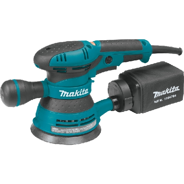 Makita BO5041K Series Random Orbit Sander, Includes: (1) 166078-4 Dust Bag, (1) 416063-0 Dust Bag Nozzle, (1) Tool Case - 2