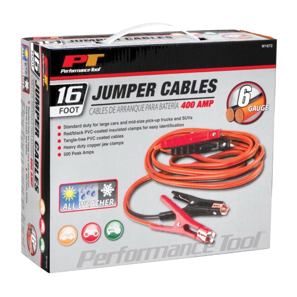 Performance Tool W1672 Jumper Cable, 6 ga Wire - 4