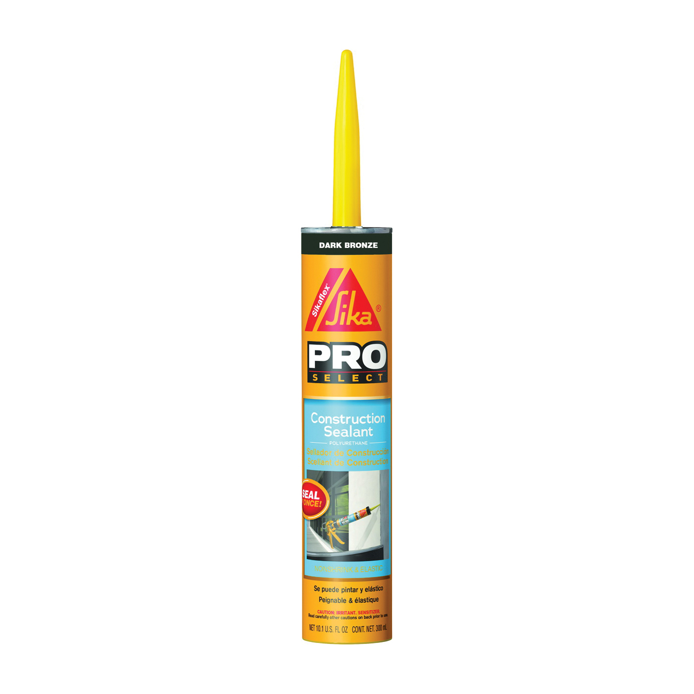 Sika SIKAFLEX PRO SELECT Series 515310 Construction Sealant, Dark Bronze, 7 Days Curing, 40 to 100 deg F, 10.1 oz