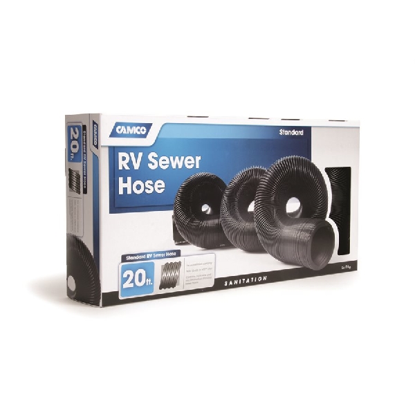 Camco USA 39611 Sewer Hose, 3 in ID, 20 ft L, HTS Vinyl, Black - 2