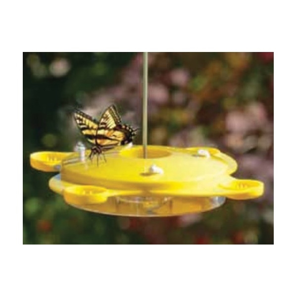 Audubon NABFLY Butterfly Feeder, 8-3/4 in W, 2.375 in H, Classic, Plastic, Yellow