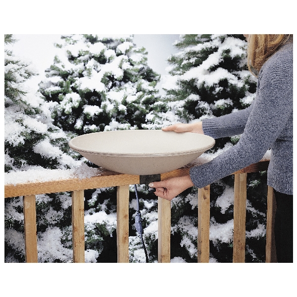 API 650 Heated Bird Bath, 20 in L, 20 in W, 4 in H, Plastic - 3