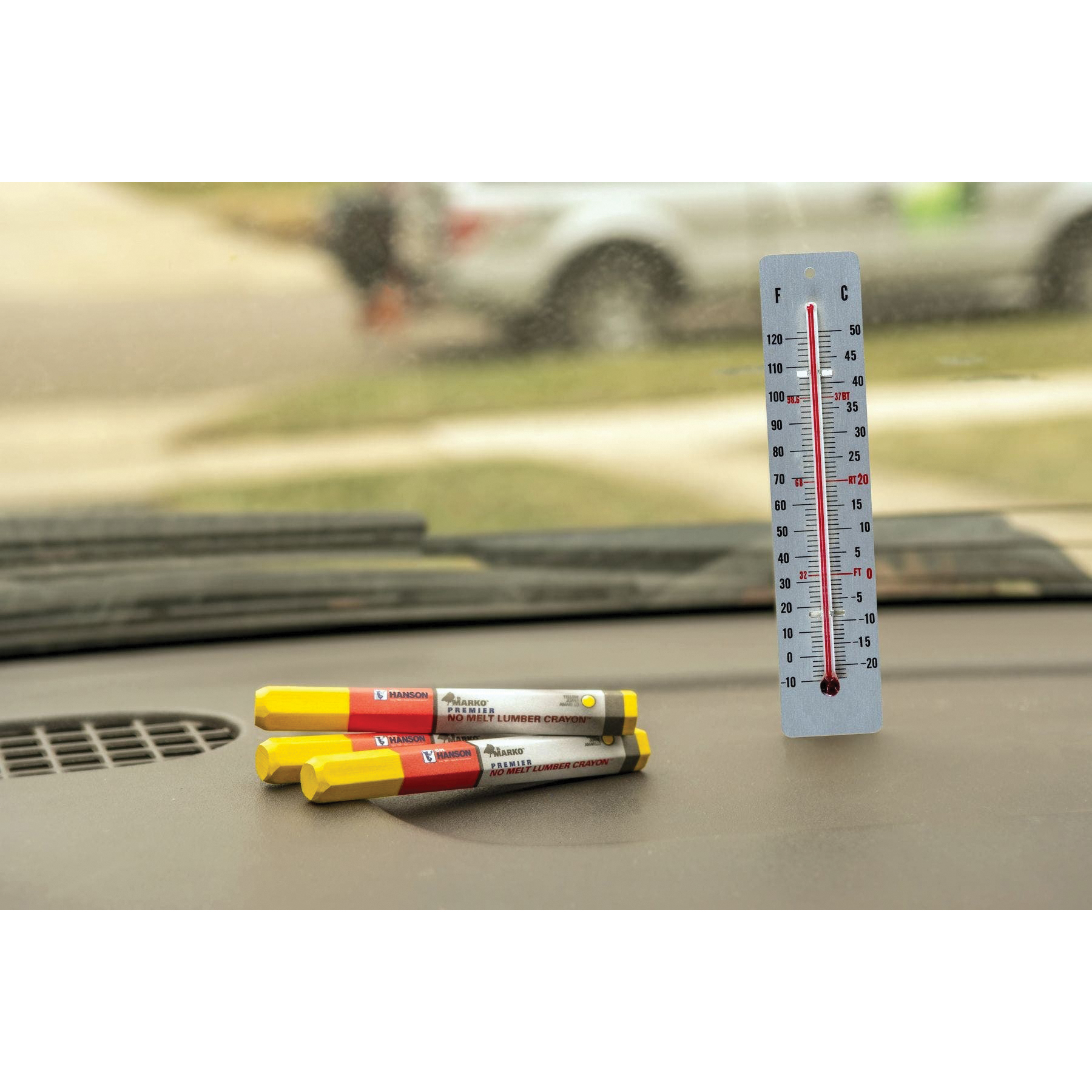 CH Hanson El Marko 10385 Lumber Crayon, Yellow, 1/2 in Dia, 4-1/2 in L - 3