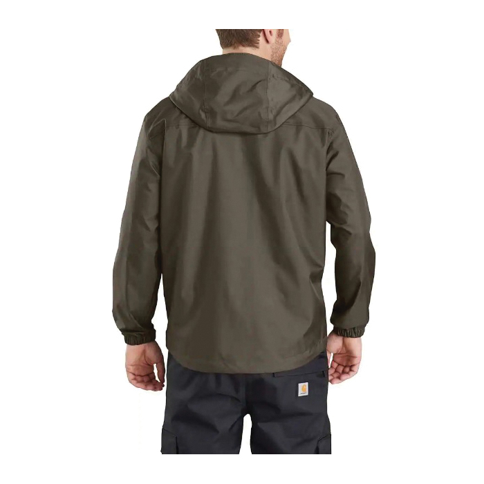 Carhartt 103510-217REGLA Dry Harbor Jacket, L, Nylon, Tarmac, Hooded Collar, Zipper Closure, Regular - 1
