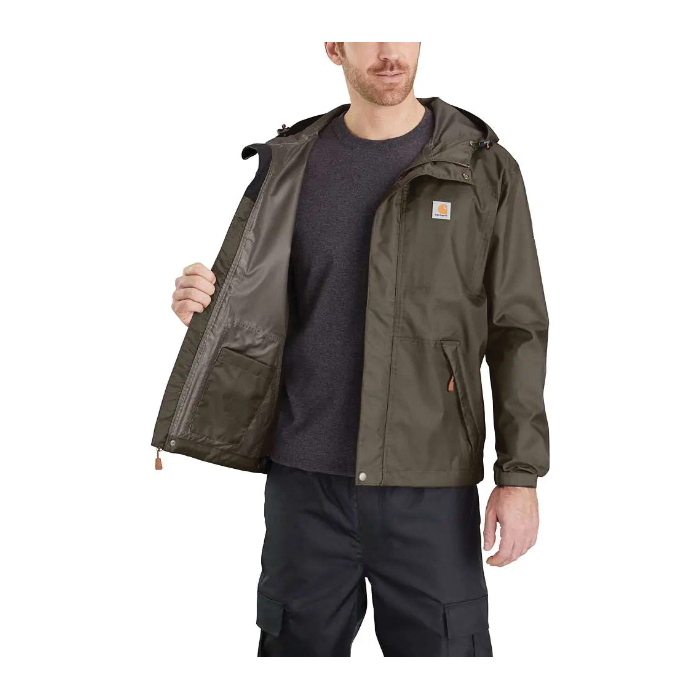 Carhartt 103510-217REGLA Dry Harbor Jacket, L, Nylon, Tarmac, Hooded Collar, Zipper Closure, Regular - 2