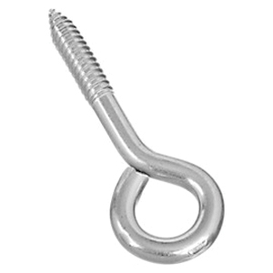 National Hardware N220-723 Lag Screw Eye, 7/16 in, 0.44 in Dia Wire, 2.12 in L Thread, 5-1/4 in OAL, 320 lb Working Load - 2