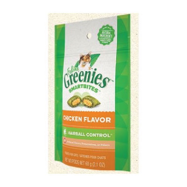 Greenies Feline SMARTBITES 10141 Cat Treat, Chicken Flavor, 2.1 oz - 3