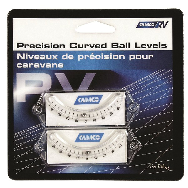 Camco USA 25553 Curved Ball RV Level, White - 3