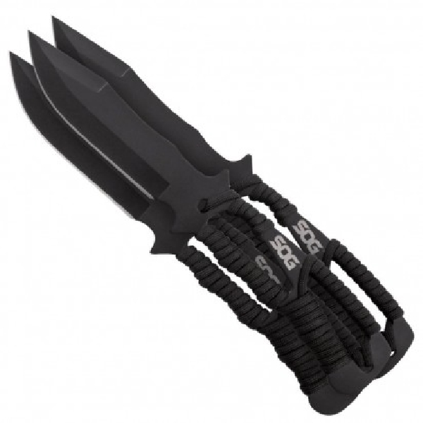SOG F041TN-CP Throwing Knife, 4.4 in L Blade, Stainless Steel Blade, Glass-Reinforced Nylon/Paracord Wrapped Handle - 3