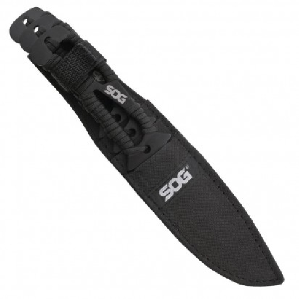 SOG F041TN-CP Throwing Knife, 4.4 in L Blade, Stainless Steel Blade, Glass-Reinforced Nylon/Paracord Wrapped Handle - 5