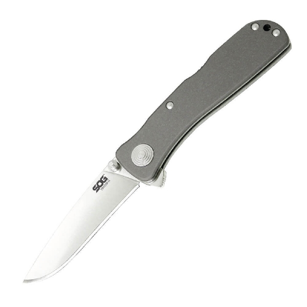 SOG Twitch II Series TWI8-BX Folding Knife, 2.65 in L Blade, Stainless Steel Blade, Graphite Handle - 2