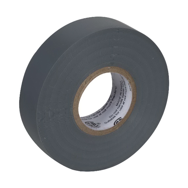 Duck 04147 Electrical Tape, 66 ft L, 3/4 in W, Vinyl Backing, Gray - 5