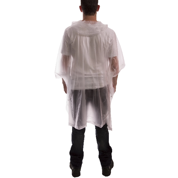 Tingley P68808 Poncho, One-Size, PVC, Olive Drab, Attached - 1