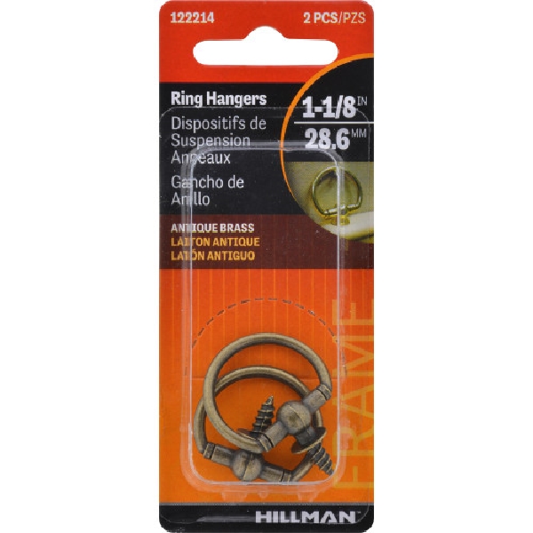 Hillman 122214 Decorative Ring, 1-1/8 in Dimensions, Antique Brass - 2