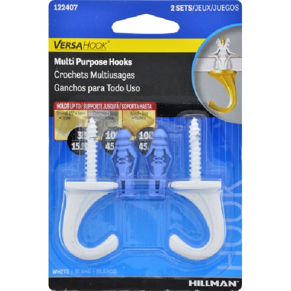 Hillman 122407 Versa Ceiling Hook, 2/PK - 2