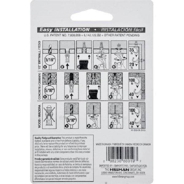 Hillman 122407 Versa Ceiling Hook, 2/PK - 3