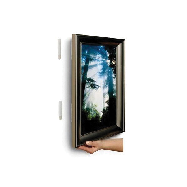 Command 17206-12ES Large Picture Hanging Strip, 3/4 in W, 3-5/8 in L, Foam Backing, White, 4 lb - 4