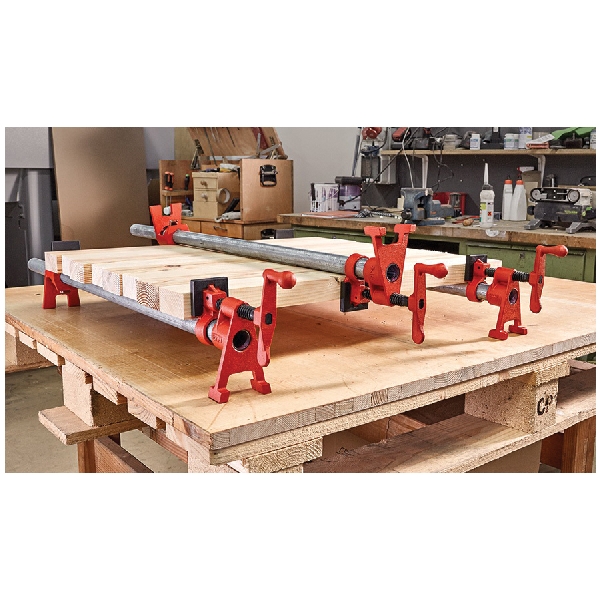 Bessey BPC-H34 Pipe Clamp Set, Iron, Black/Red - 2