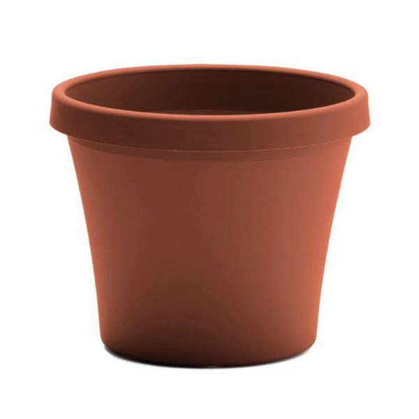 Bloem 20-50004C Planter, 3-3/4 in H, 4-1/4 in W, Round, Plastic, Terra Cotta, Matte - 1