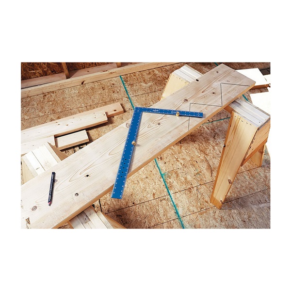 Empire True Blue Series E1190 Laser Etched Framing Square, 1/8, 1/10, 1/12, 1/16 in Graduation, Aluminum - 4