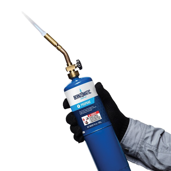 BernzOmatic UL100 Torch Kit, Includes: 14.1 oz Propane Cylinder, UL2317 Torch, Brass - 5
