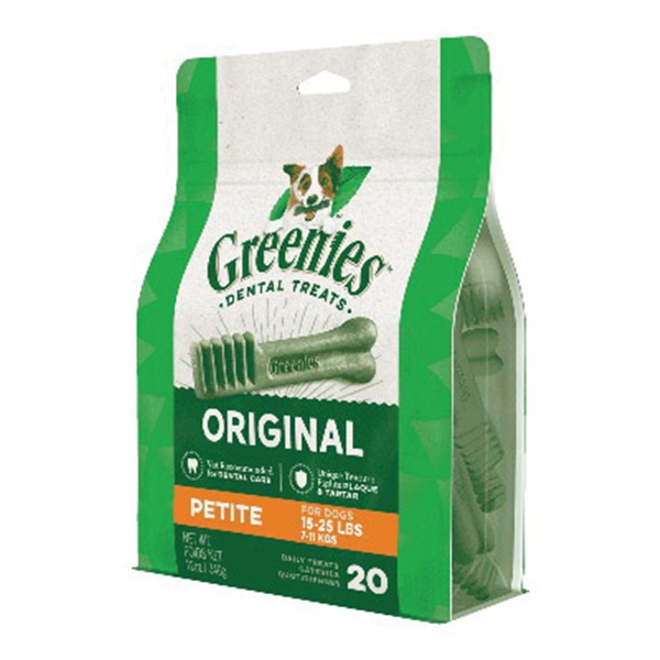 Greenies 10123538 Dog Dental Treat, P Breed, Original Flavor, 12 oz Pack - 3
