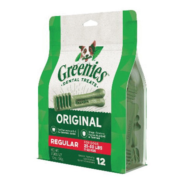 Greenies 10123534 Dog Dental Treat, R Breed, Original Flavor, 12 oz Pack - 3