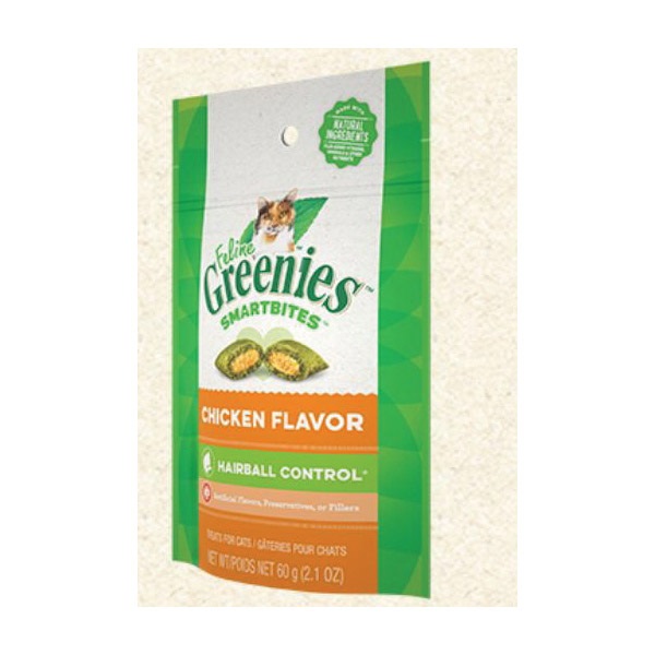 Feline Greenies SMARTBITES 10139 Cat Treat, Chicken Flavor, 2.1 oz - 3