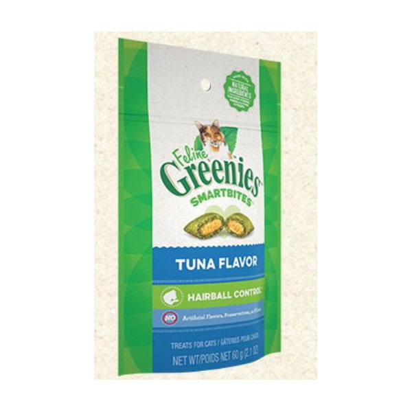 Feline Greenies SMARTBITES 10140 Cat Treat, Tuna Flavor, 2.1 oz - 2