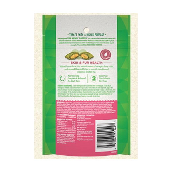 Feline Greenies SMARTBITES 10142 Cat Treat, Salmon Flavor, 2.1 oz - 4