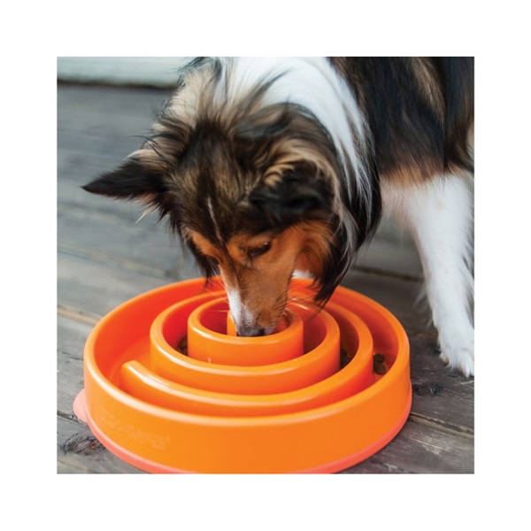 Outward Hound 51004 Fun Feeder, 8-1/2 in Dia, Mini, 2 cup Volume, ABS, Orange - 3