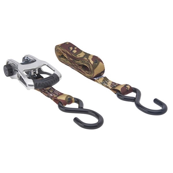 Keeper 47300 Tie-Down Strap, 1 in W, 12 ft L, Desert Camouflage, 550 lb Working Load, S-Hook End - 2