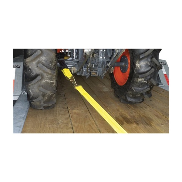 Keeper 04228 Axle Strap with D-Ring, 2 in W, 36 in L, Polyester, Yellow, 3333 lb Working Load - 2