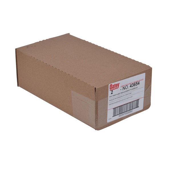 Oatey Twist-N-Set Series 43654 Closet Flange, 3 in Connection, PVC, White - 3