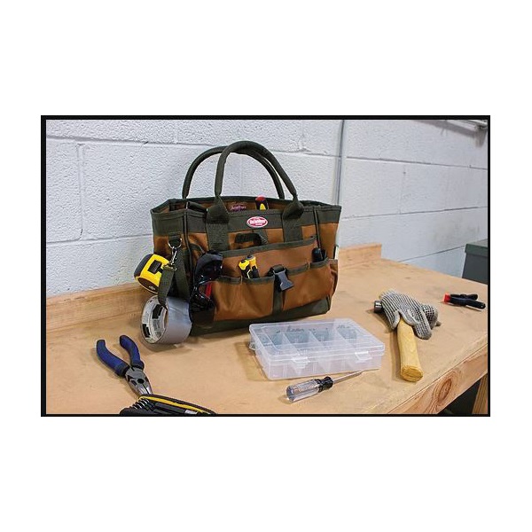 Bucket Boss Gatemouth Series 60088 Tote Tool Bag, 12-Pocket, Poly Ripstop - 4